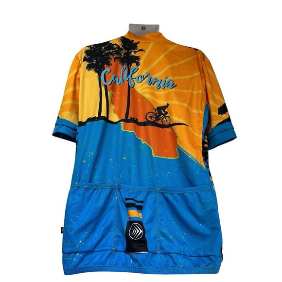Aero tech Designs California Cycling Jersey 2XL Sunset Palm Trees USA - Picture 3 of 4